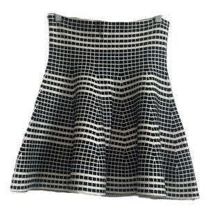 MAX Studio—Knit Skater Skirt, Tan/Black, size Small, NWT!